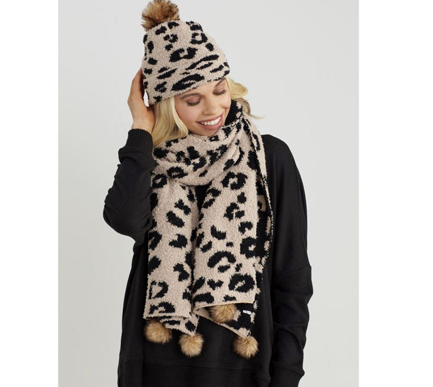 Leopard Chenille Beanie